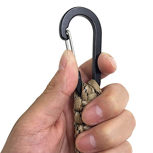 Senhai 5 Pcs Paracord Keychains With Carabiner, Braided Lanyard Ring Hook Clip For Keys Knife Flashlight Outdoor Camping Hiking Backpack Fit Men Women - 5 Colors #TOP4