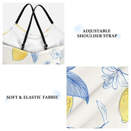 Bolaz Girls Swimsuits One-Piece Bathing Suits Summer Beach Swimwear for 3-10 Years Old-Lemon Pattern3