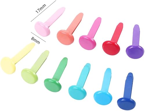 Miniatura 7 de MinLia 100 piezas de sujetadores de papel suministros de álbumes de recortes proyectos de arte de manualidades de papel suministros de bricolaje