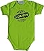 Shirtinstyle Babybody, Bester Cousin Stampstyle Der Welt, Body, Strampler, Kurzarm, Familie, Verwandtschaft, Baby Body, Spruch, Motiv, Logo, Farbe Lime, Größe, 62-68