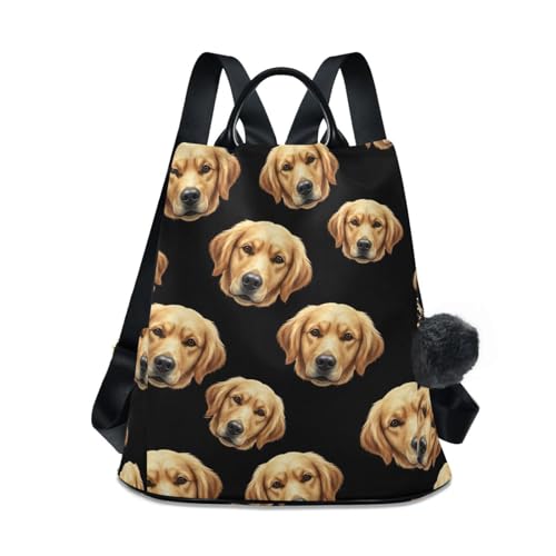 Sac à dos imprimé chien anti-pickpocket avec plusieurs poches de rangement