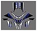 Wjyfexble Black Blue Bleu Fond Graphique Kit Autocollant de décalcomanie pour Yamaha Blaster YFS200 1998-2006 WYJHN