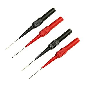 Lezed 4 mm, 2 paar testsonde, afneembare sonde, multimeter meetleiding, sonde, testpin, isolatiespiercing, naald…