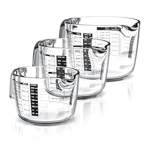Arendo Borosilikatglas Messbecher Set 1000ml 500ml 250ml