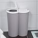 Deuba Cubo de basura Marrón 50L 2x25L basurero interior cocina para residuos...