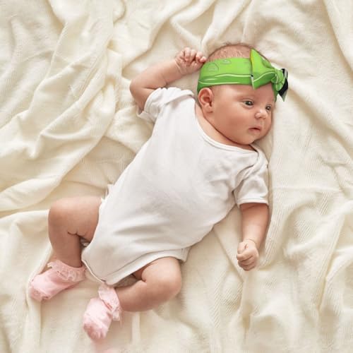 Green Duck Baby Bow Headband, Soft Baby Bow Hair Accessory For Newborn Babies, &*Toddlers, Kids.4