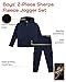 Quad Seven Toddler Boys Sweatsuit Set - 2 Piece Sherpa Fleece Lined Zip Up Boys Hoodie and Cargo Sweatpants (Sizes: 2T-7), Size 7, Navy