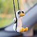 Ornements de Voiture, Mignon Balançoire Canard avec des lunettes ​de soleil Pendentif Swinging Duck Miroir de Voiture Rétroviseur Ornements Cadeaux D'anniversaire Décoration Charme de Voiture Suspendu