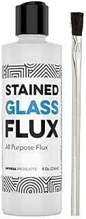 8oz Liquid Zinc Flux for Stained Glass, Soldering Work, Glass Repair and more