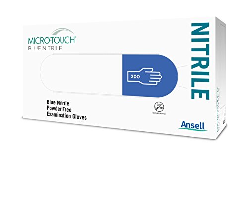 Guantes de examen de nitrilo azul MICRO-TOUCH, M
