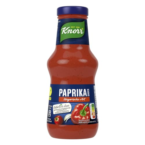 Knorr Paprika Sauce Ungarische Art leckere Grillsauce ohne geschmacksverstärkende Zusatzstoffe und Konservierungsstoffe 250 ml