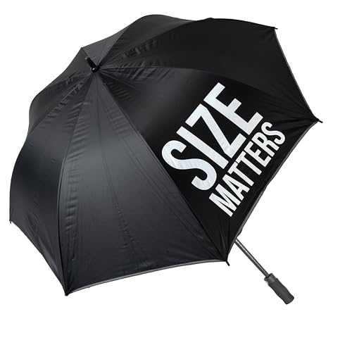 Fisura – Paraguas XXL Size matters negro. Paraguas grande y resistente. Paraguas automático con botón, diseño antiviento, gran tamaño de 135 cm de diámetro.