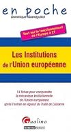 Les institutions de l'Union européenne 2297014961 Book Cover