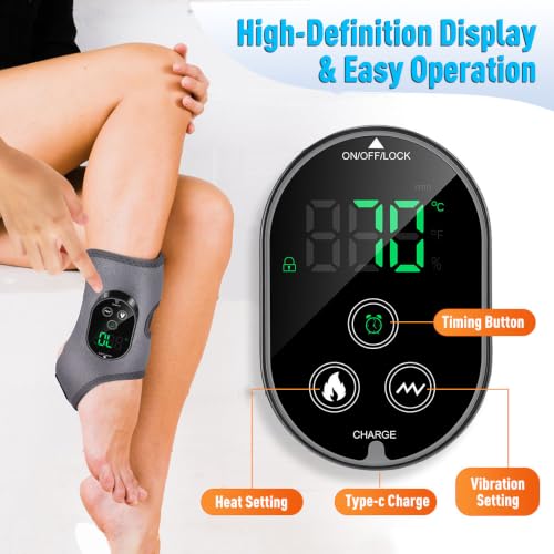 Cordless Foot Massager for Neuropathy Plantar Fascities,Ankle Wrap Heat Pad — view 6