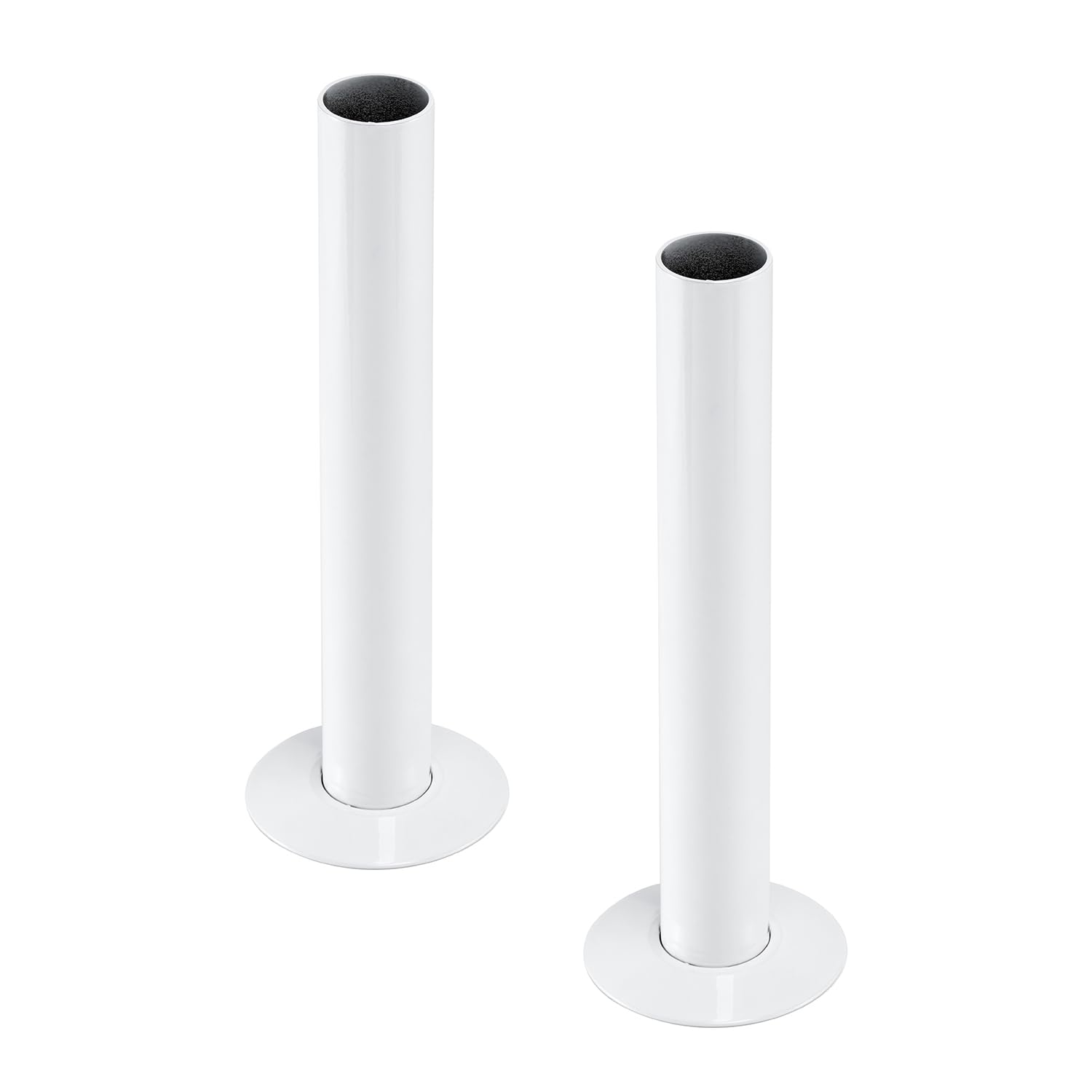 Sandy Beach Black White Trv Thermostatic Radiator Valve Pipe Covers Sleeves & Collars - Radiator Pipe Covers White - Covers For Radiator Pipes (130Mm X 18Mm)