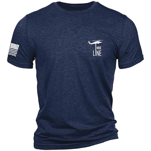 Nine Line ReRead Not ReWritten T-Shirt - Unisex Navy Patriotic Shirt - Dropline Logo and American Flag Stars and Stripes4