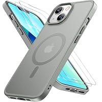 Miracase for iPhone 13 Case with MagSafe & 9H+Screen Protector, Gray
