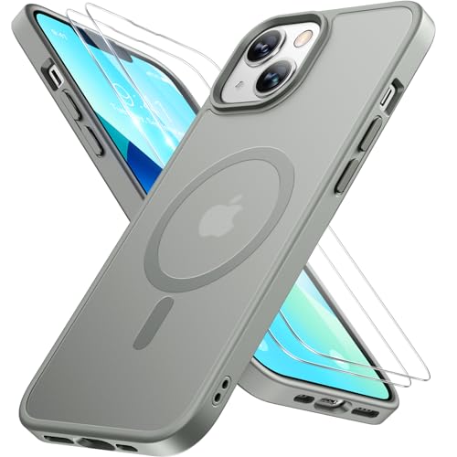 Miracase Magnetisch für iPhone All Series Hülle mit Magsafe [TOP Militärschutz & Magnetkraft] Stoßfest Kratzfest mit Samtiger Haptik Extrem Langlebig Handyhülle für iPhone