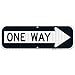 One Way With Right Arrow Sign, Federal 6"x18" Aluminum, For Indoor or Outdoor Use - By SIGO SIGNS