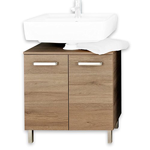 Pelipal Under Sink Cabinet, Wood, San Remo Terra Oak Horizontal Replica, 60x62x33 cm Main Image Small