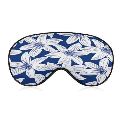 Tropical Hibiscus Flower Petals Exotic Blossoms Hawaiian Holiday Style ImageSleeping Eye Mask for Men And Women, Simple Pattern Sleeping Eye Mask, Blackout Design Night Eye Mask, Soft Eye Mask for Tra