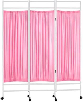 3-Panel Freestanding Room Divider with Lockable Wheels, Foldable Fabric Partition for Home, Office & Events - Versatile Space Separator & Privacy Screen