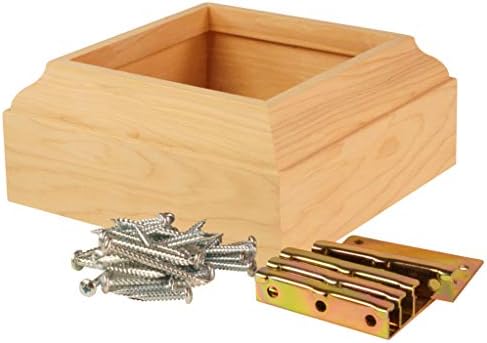 4Js Newel Post Fastener, 3 1/4" Red Oak Colonial Molding