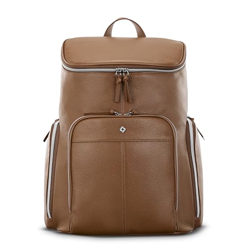 Samsonite Mobile Solution 2 Leather Deluxe Backpack - Cognac - Image 4