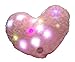 APEX GIFTS Cojín Corazón Suave con Luz LED, Felpa, Multicolor, Único