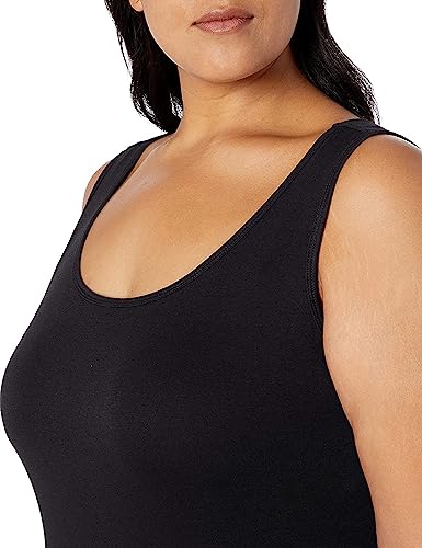 Image of SHAPERX Women's Regular Fit Sleeveless Cotton Camisole Slip Spaghetti Pack of 1 Plus Size
