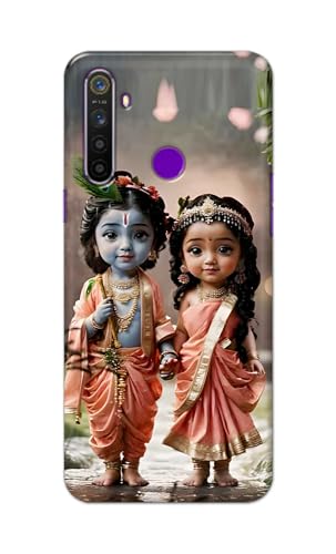 Image of Printed Hard Back Cover for Realme 5 Pro Back Cover (Radha Krishna Love -J2) -190724(EA)