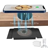 WLICNE Magnetic Invisible Wireless Charger 40MM,Furniture Under Table Wireless Charger 15W