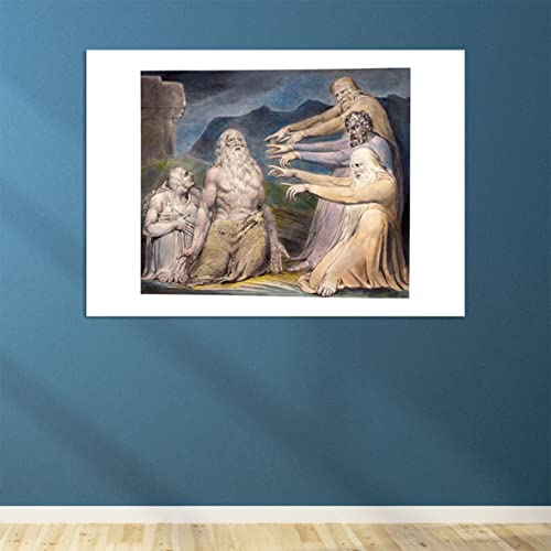 Affiche William Blake Job Rebuked poster deco sans cadre - 4