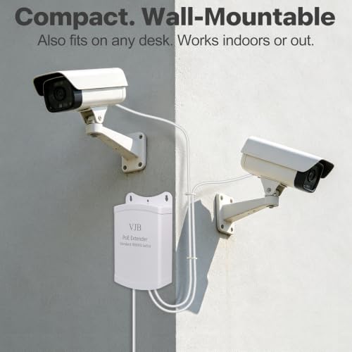 POE Extender Outdoor, 1 in 4 Out, 802.3af/at Extends Up to 820ft | 100Mbps PoE Network Ethernet Extender Repeater, Wall Mountable, IP64 Water-Resistance for IP Cameras, Access Points miniatura 4