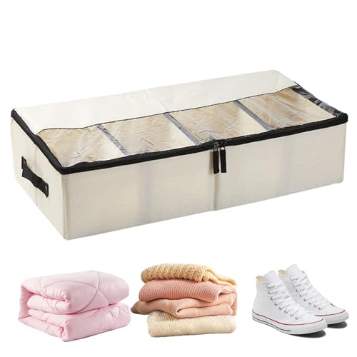 Organizador De Zapatos Bajo La Cama | Compartimento Ajustable Con Asas,Organizadora De Zapatos Para Bajo La Cama - Para Armario Sala De Estar Hogar Apartamento Ropa Juguete Zapatillas Edredón Manta