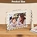3Pack Magnetic Acrylic Picture Frames 5×7 Inch - Scalloped Photo Frame with 10+10mm Thick Block, Double Sided Clear Frames for Desktop Display | Trendy Home Gift (Clear, 5X7)