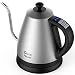 Electric Kettle with Variable Temperature, 1.2L Gooseneck Pour-Over Kettle for Drip Coffee and Tea, BPA-Free 304 Stainless Steel Kettle with LCD Display and Keep Warm Function Kettle, 1000W