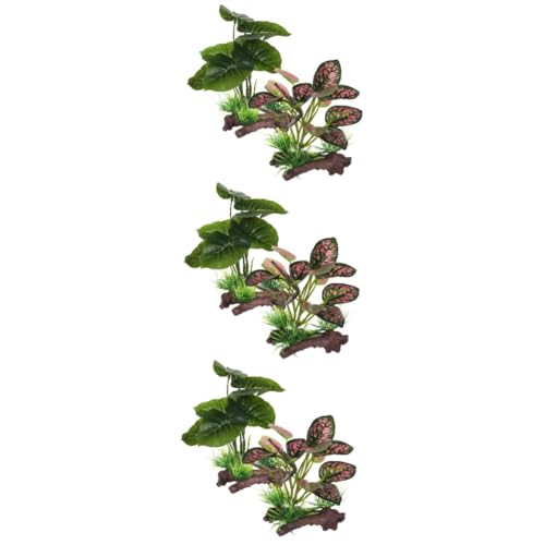 CORHAD 3sets Artificial Aquarium Plants High Sim. Faux