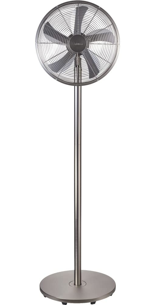 bimar VPM411 Ventilatore a Piantana Altezza max 167 cm in Metallo, Ventilatore Silenzioso con Selettore 0+3 Velocità, Elica Ø 40 cm con 5 Pale, Motore 60W, Tasto Oscillazione Destra-Sinistra