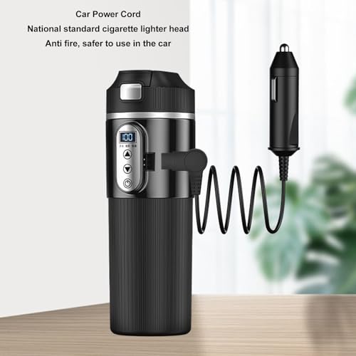Tetera eléctrica portátil para coche 500ml acero inox miniatura 3