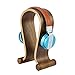 SAMDI Wooden Walnut Wood Omega Headphone Gaming Headset Display Stand Holder Hanger