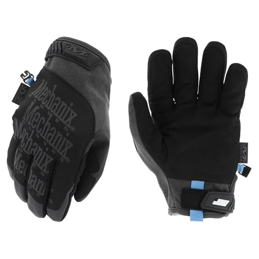 Mechanix Wear: ColdWork Original Winter Work Gloves with Secure Fit, Equipped with 40g 3M Thinsulate, Wind + Water Resistant, Touch Capable Winter Gloves, For Mild cold weather (Black/Gray, Large)