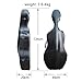 Vetimobato Ultra-Lightweight Braided Carbon Fiber Cello Case 4/4 Full Size Hard Shell with Wheels,Backpack Straps,Bow Holders ca. 3.6kg (Black)