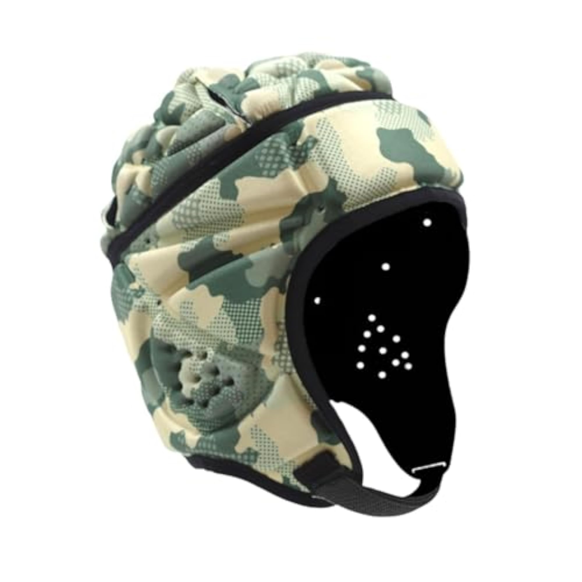 Rugby Helmet Protection Soft Cap for Training, Green