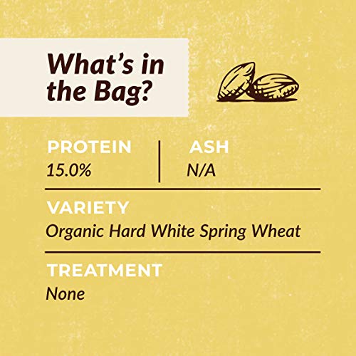 100% Organic Hard White Spring Wheat Berries - 25 lbs