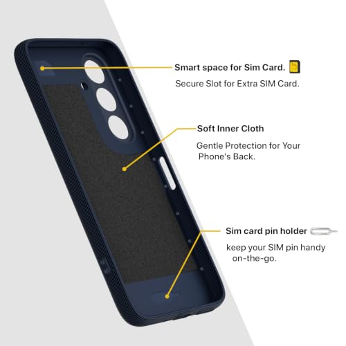 Image of Pikkme Back Cover for Samsung Galaxy M47 5G / A27 5G Camera Protection 3D Hexa Cube Design Silicone Protective Bumper Case (Blue)