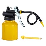 USUNRISE Multipurpose Metal Oil Can,Oil Can Pump Oiler with 2 Spout for All Lubrication Need of Car,