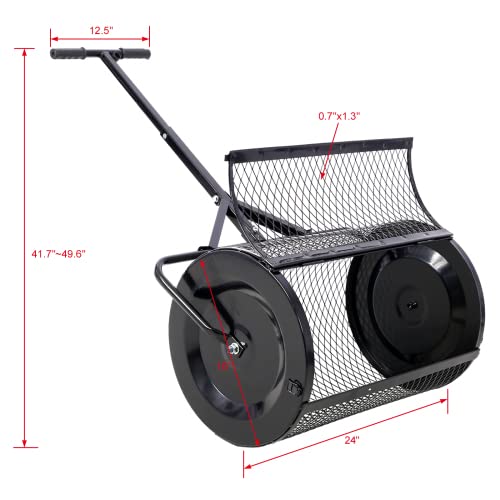 Esparcidor de turba Dawn 24 pulgadas con mango en T miniatura 2