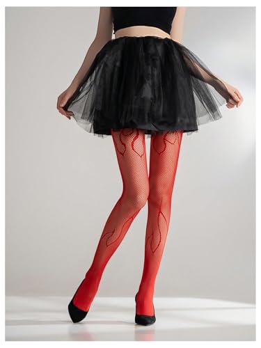 Image of SHENHE Women's Patterned Fishnet Tights High Waist Pantyhose Floral Stockings