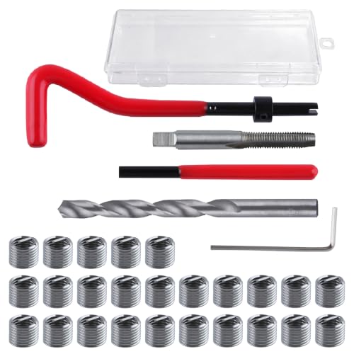 LEONTOOL 30 Pcs M8x1.25 Thread Repair Kit, Metric Portable Rethreading Tool